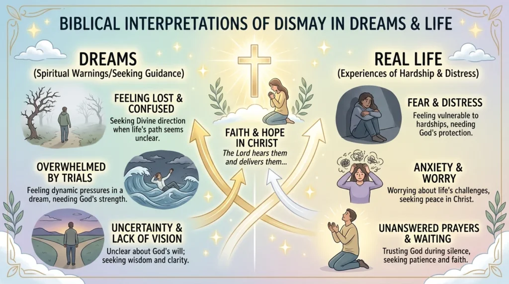 Biblical Interpretations in Dreams or Real Life of dismayed in the bible