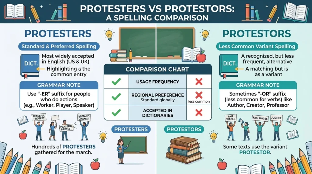 Difference Between Protestors and Protesters