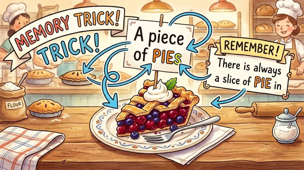Easy Memory Tricks for Peices or Pieces