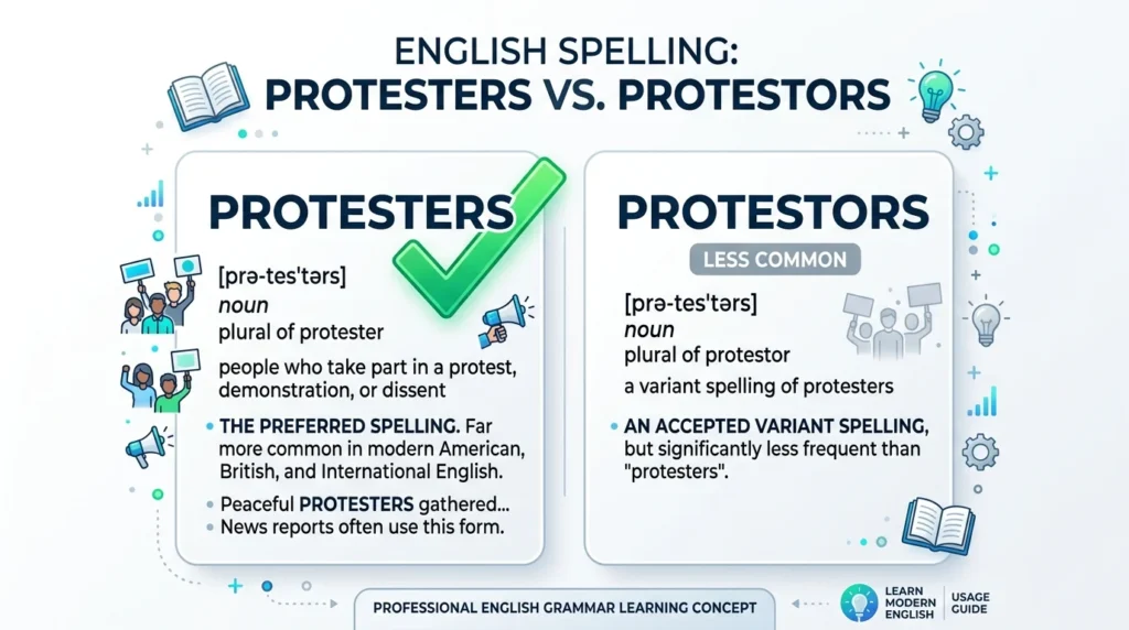 Quick Answer of Protestors or Protesters