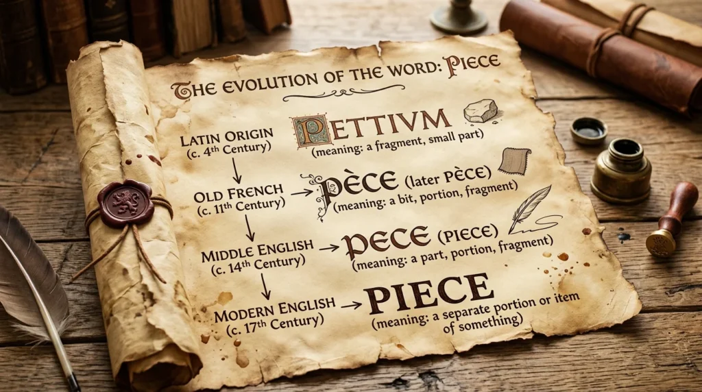 Simple Background of the Words Peices or Pieces
